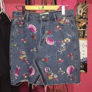 Jean mini skirt